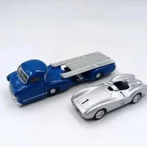 Vintage Blue Trailer Transporter Diecast Model 1:64 7 Sf6e4caa7bb9b45f582809f5db776c62fj