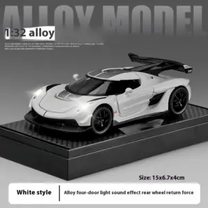 Black 1:32 Diecast Supercar Model with Light and Sound 18 Sf72062322d344191bdb9d93276554d52y