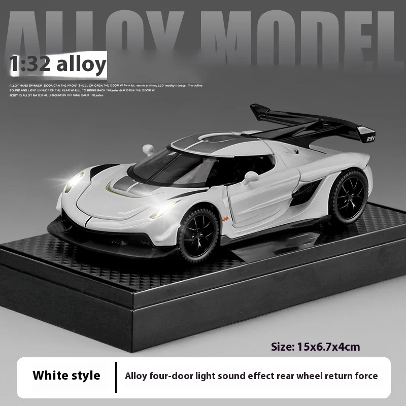 Black 1:32 Diecast Supercar Model with Light and Sound 9 Black 1:32 Diecast Supercar Model with Light and Sound - Image 9
