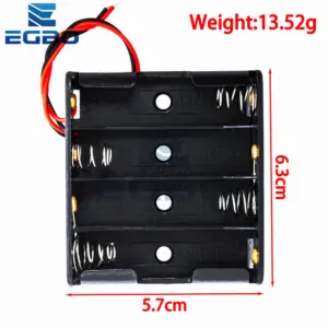 Black AA Battery Storage Case with Metal Springs 11 Sf73795fa42ce4b5fabef78a4a4e12a64K