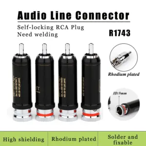 Gold-Plated RCA Connectors with Lotus Head Design 14 Sf7457324f32e4e22a114010e880a4601e