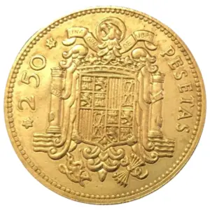 1953 Spain 2.5 Pesetas Franco Bronze Replica Coin