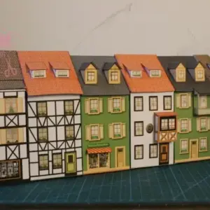 German Row House 1/87 Paper Model Kit 5 Sf796a4f4287b4506b8075052089343bds