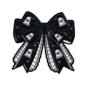 Gothic Dark Bow Brooch with Skull Motifs 16 Sf7ae01a93ca249fa9d4f1a348b809315c