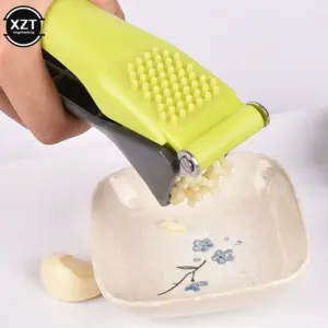 Bright Green and Gray Handheld Garlic Press 10 Sf7de5a230c3d4d458bcc1890091ccc97G