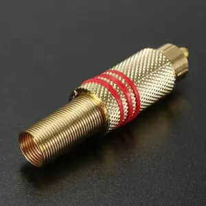 Premium Gold RCA Male Plugs for Audio/Video 9 Sf7e28a375d8d47a9b6b2e592215f84b27