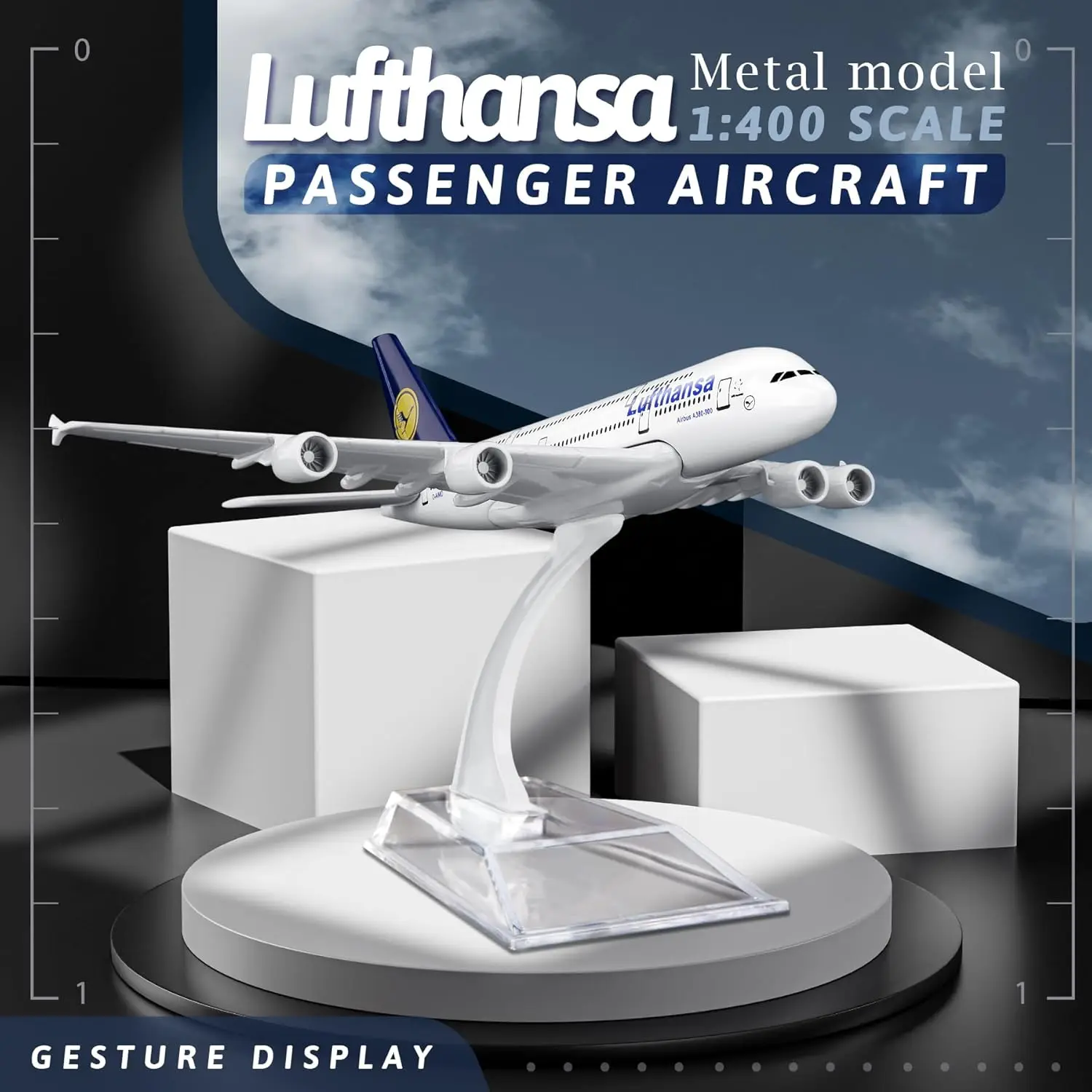 Lufthansa A380 16cm Diecast Model for Collectors 4 Lufthansa A380 16cm Diecast Model for Collectors - Image 4