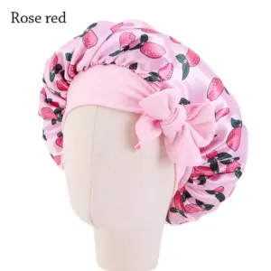 Pink Satin Sleep Cap for Children 2-8 16 Sf80151d68a704618821f3339c0426ee4z