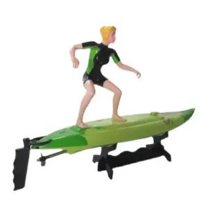Vibrant Green RC Speedboat Model for Water Racing