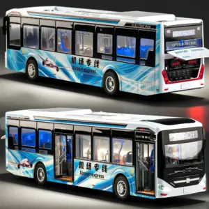 Diecast Electric Airport Bus Model 1:42 Scale