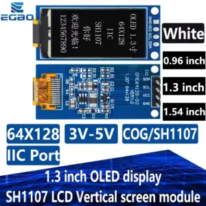 1.3-Inch OLED Display with 128×64 Pixels