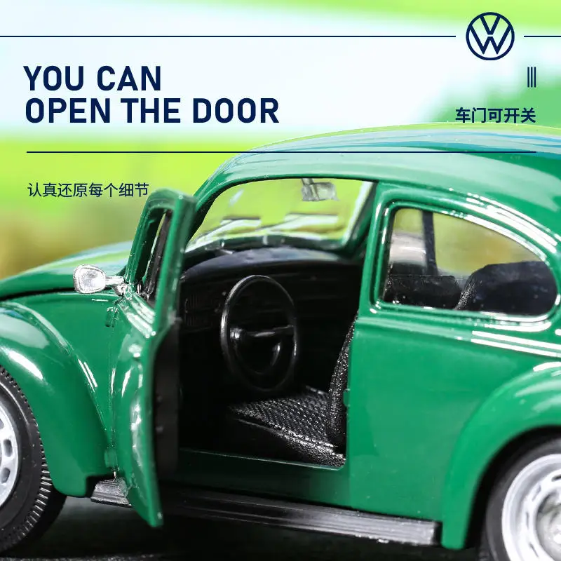 Maisto 1:24 Green Beetle Diecast Model 5 Maisto 1:24 Green Beetle Diecast Model - Image 5