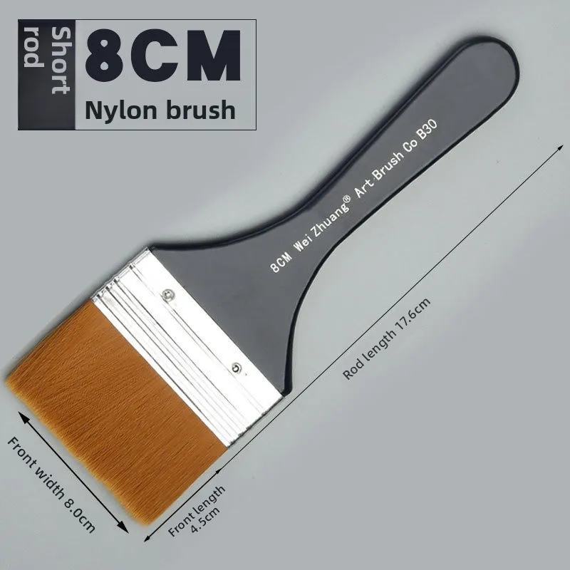 Flat Bright Artist Paint Brushes Set 10 Flat Bright Artist Paint Brushes Set - Image 10