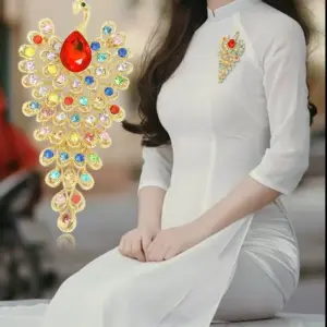 Elegant Ethnic Peacock Brooch for Women and Men 10 Sf876fadbe37f4ec09c3f8fd6e3881e213
