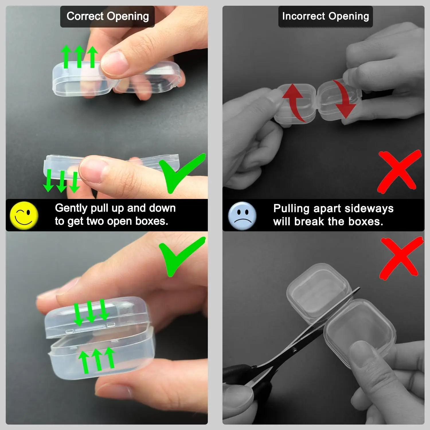 Transparent Jewelry Storage Boxes Set of 6-24 6 Transparent Jewelry Storage Boxes Set of 6-24 - Image 6