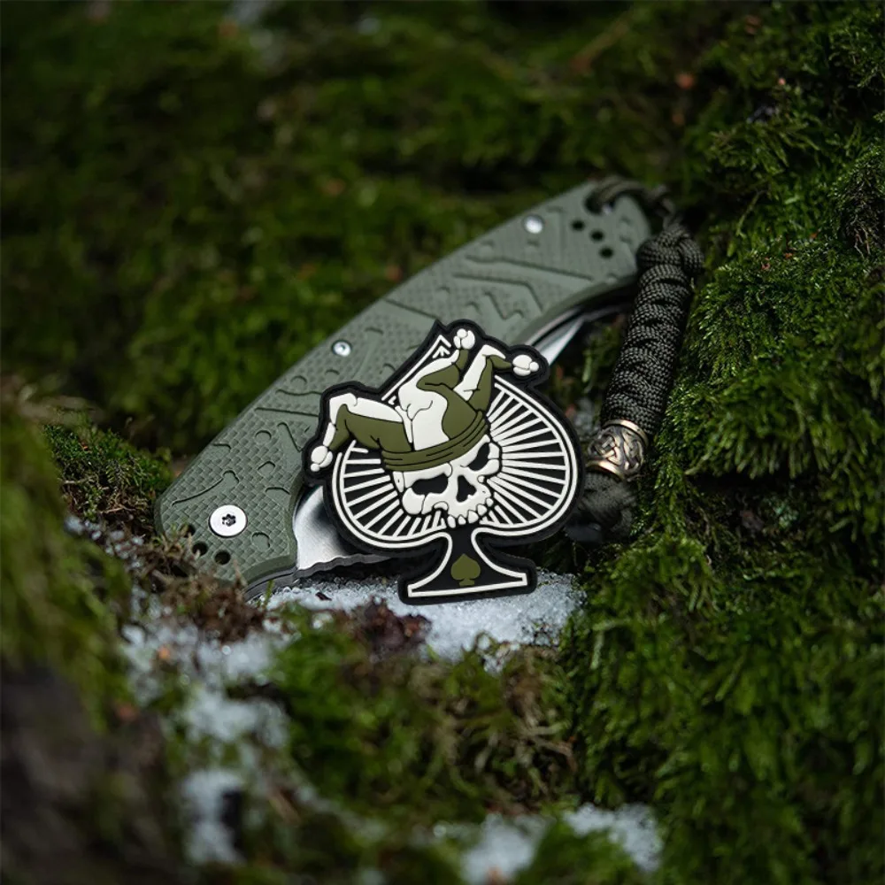 Joker Skeleton Spades PVC Patch in Vibrant Colors 5 Joker Skeleton Spades PVC Patch in Vibrant Colors - Image 5