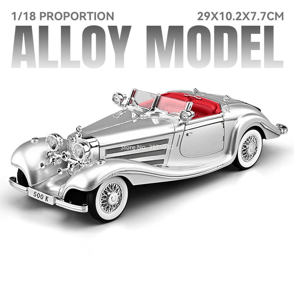 Vintage Silver 1:18 Diecast Car Model 7 Vintage Silver 1:18 Diecast Car Model - Image 7