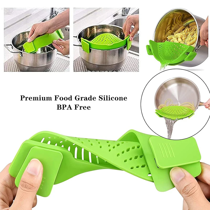 Vibrant Silicone Pot Strainer for Kitchen 3 Vibrant Silicone Pot Strainer for Kitchen - Image 3