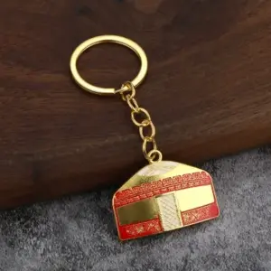 Neo-Gothic Stainless Steel Gold-Tone Keychain Pendant 16 Sf9950b4a9735489a923c9a1d085aa1daC
