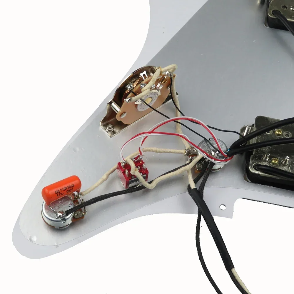 Loaded Strat Pickguard with Humbuckers 6 Loaded Strat Pickguard with Humbuckers - Image 6