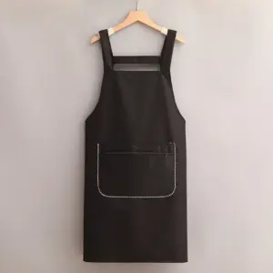 Water-Resistant Chef Apron with Zipper and Pocket 16 Sf9c288127735465cb9de0fb4253068df5