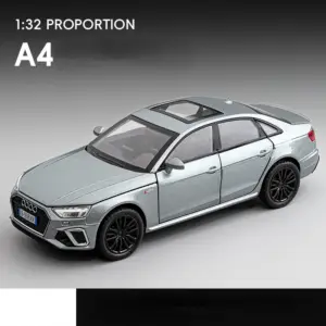 White 1:32 Diecast Car Model with Sound 18 Sf9c67cca9d444f9fab45f8181ebfe3d77