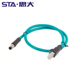 Industrial M8 to RJ45 Shielded Ethernet Cable 1m 10 Sf9f36eb48e724718ab63da29b5d70d54n