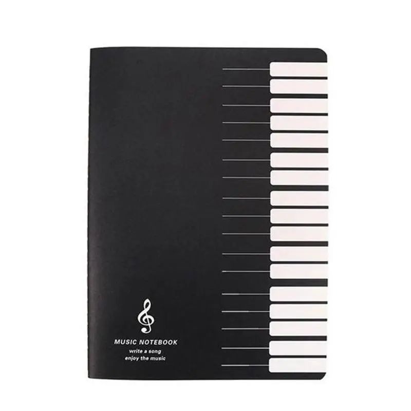 Stylish Black Music Practice Notebook 18.5x26cm 6 Stylish Black Music Practice Notebook 18.5x26cm - Image 6