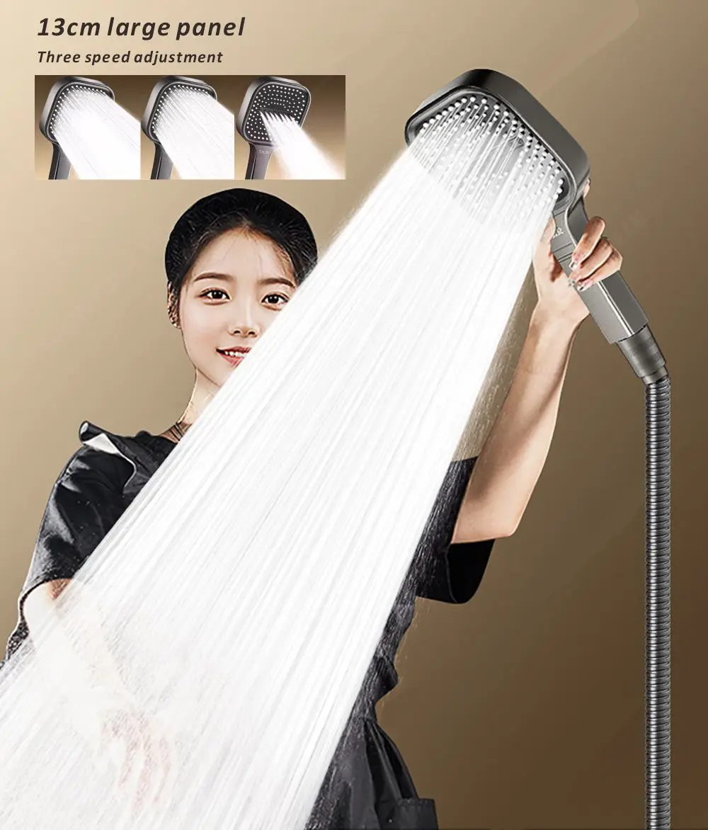 Modern Black and Silver Bathroom Shower Head 2 Modern Black and Silver Bathroom Shower Head - Image 2