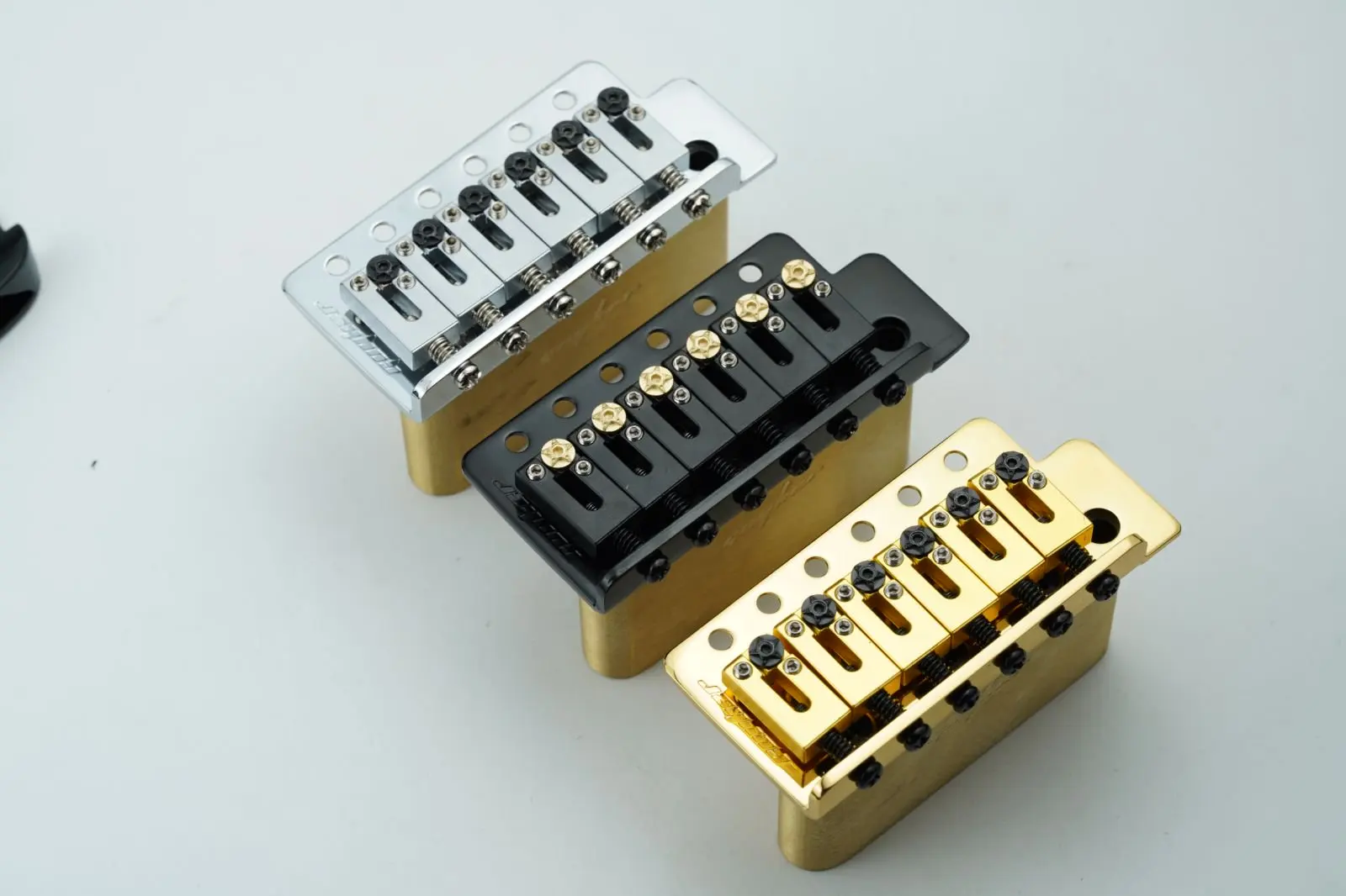 Black Electric Guitar Bridge Set Model 1001-S 3 Black Electric Guitar Bridge Set Model 1001-S - Image 3