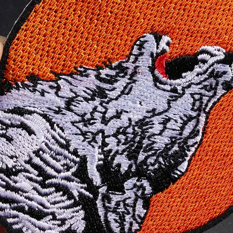 Late Night Wolf Howling Embroidered Patch 3 Late Night Wolf Howling Embroidered Patch - Image 3
