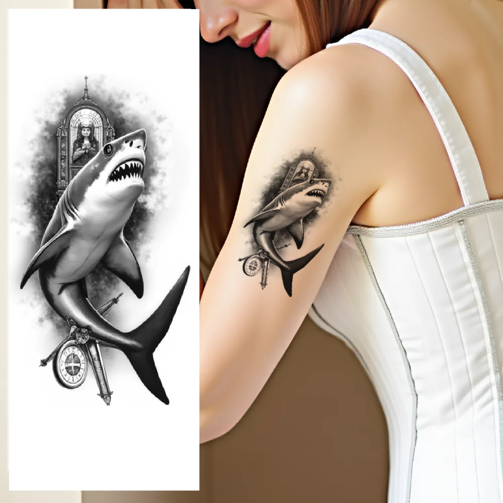 Realistic Black and Grey Temporary Tattoo Set 2 Realistic Black and Grey Temporary Tattoo Set - Image 2