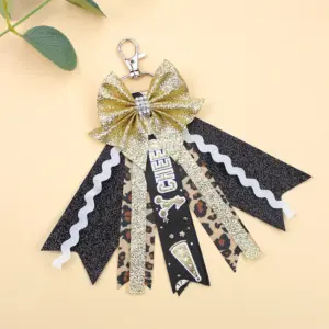 Cheerleading Glitter Bow Keychain with Ribbons 18 Sfb4431a502fc4e06965d0f9f6f5941a2q