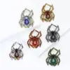 Unisex Spider Brooch Model XZ7413 with Gemstone