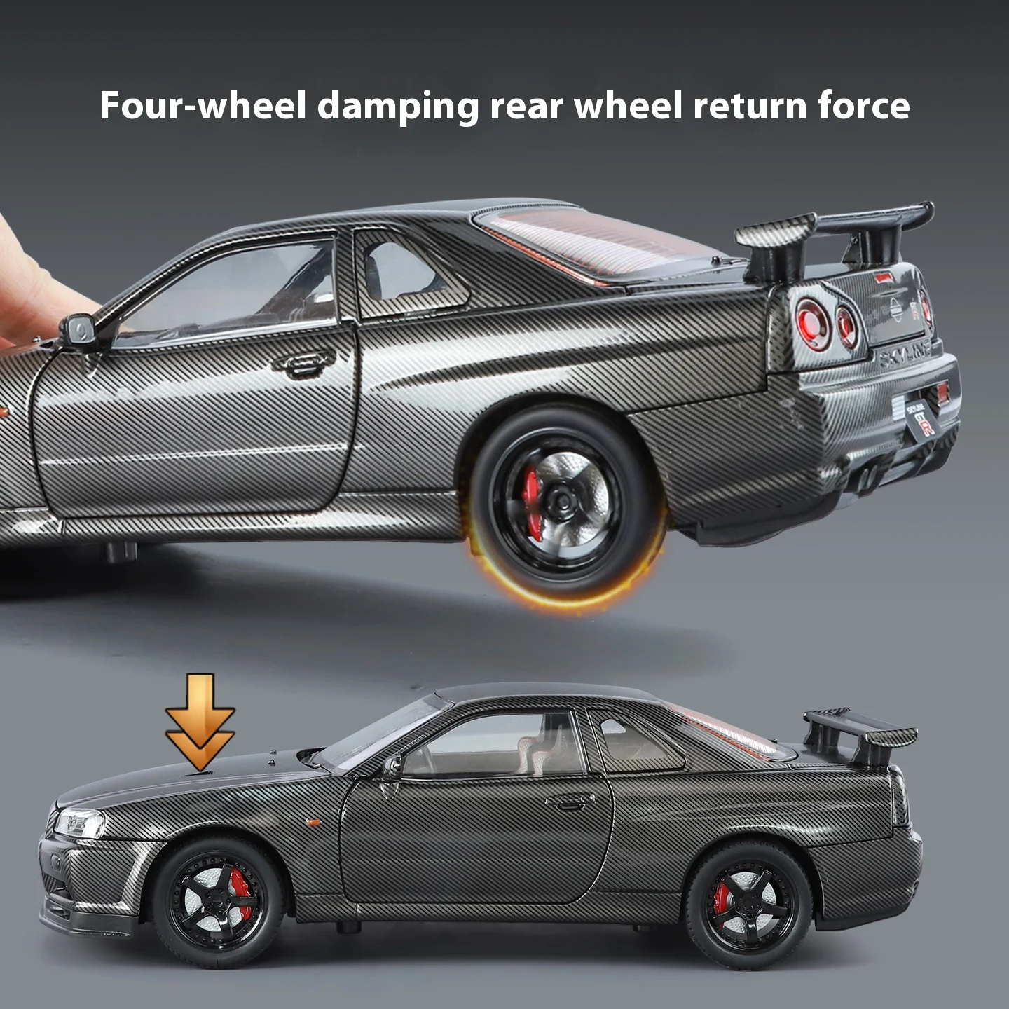 1/24 Nissan GTR-R34 Diecast Model Replica 5 1/24 Nissan GTR-R34 Diecast Model Replica - Image 5