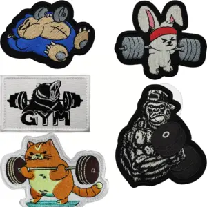 NO PAIN NO GAIN GYM Embroidered Patches Set