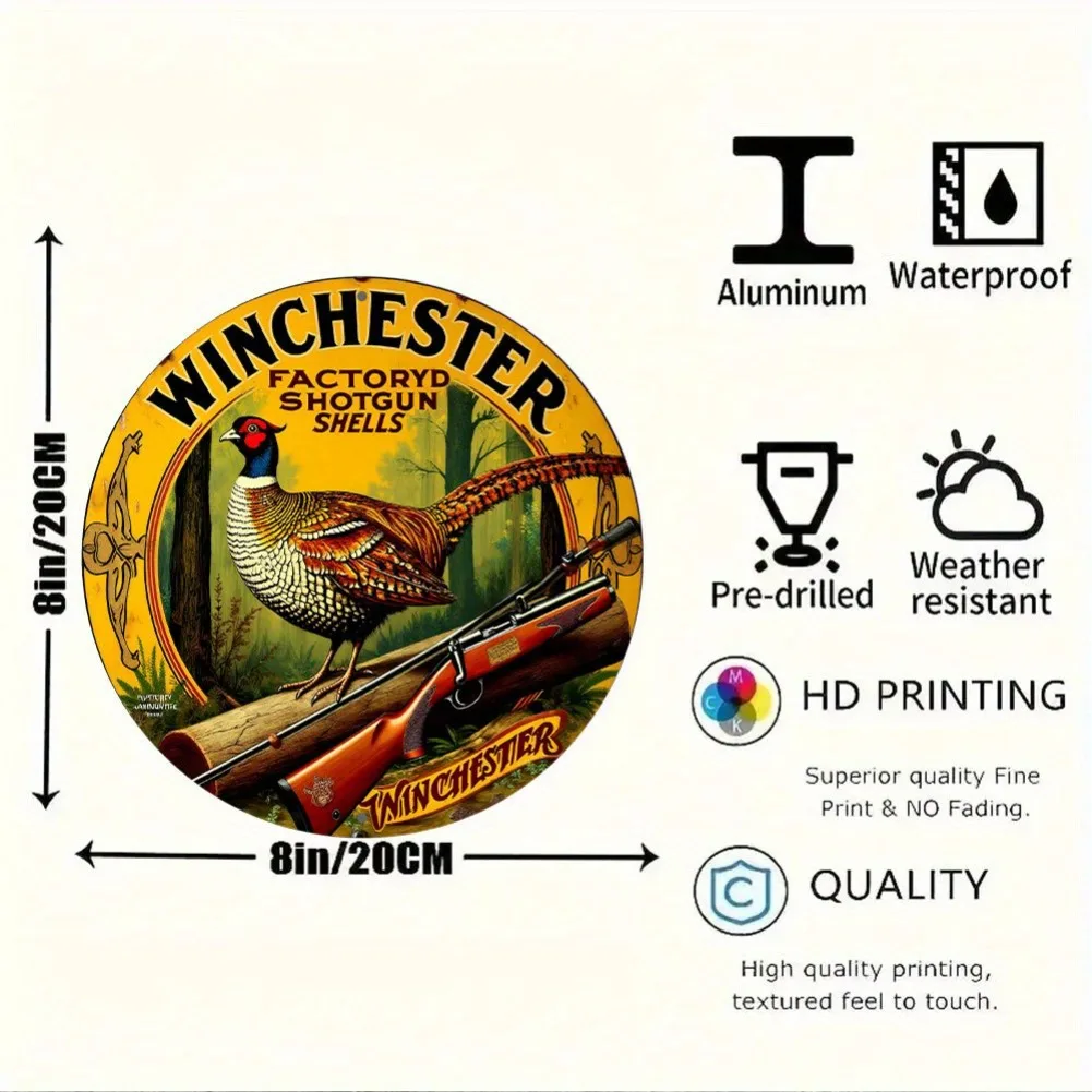 Vintage Winchester Factory Shotgun Sign 30x30cm 4 Vintage Winchester Factory Shotgun Sign 30x30cm - Image 4