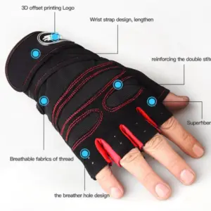 Unisex Fitness Half Finger Gloves for Workout 11 Sfc39b11d08a54c8ba82aec345e1c2e72W