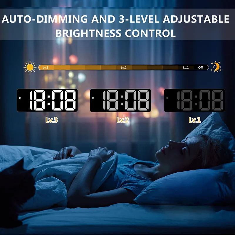 Sleek 6-Inch LED Digital Alarm Clock 2 Sleek 6-Inch LED Digital Alarm Clock - Image 2