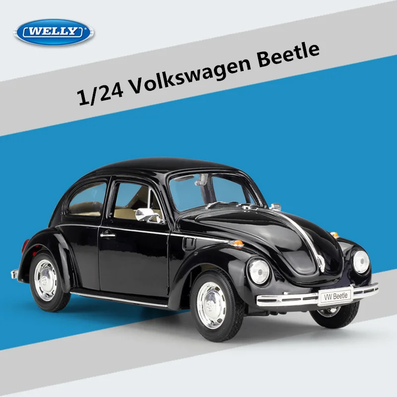Vintage Black Volkswagen Beetle Model 1:24 Scale 7 Vintage Black Volkswagen Beetle Model 1:24 Scale - Image 7