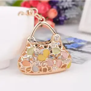 Metal Handbag Keychain with Pastel Stones 12 Sfc9c420f16044eaea652f72304aa3fccr