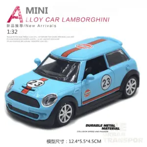 Blue 1:32 Scale Mini Cooper Diecast Model 13 Sfcc70dbc33254c82a1cbb74f679dafc9w