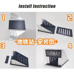 Modern 1/64, 1/87, 1/150 Miniature Subway Entrance 7 Sfd113f1478934522a881da99d60f0764v