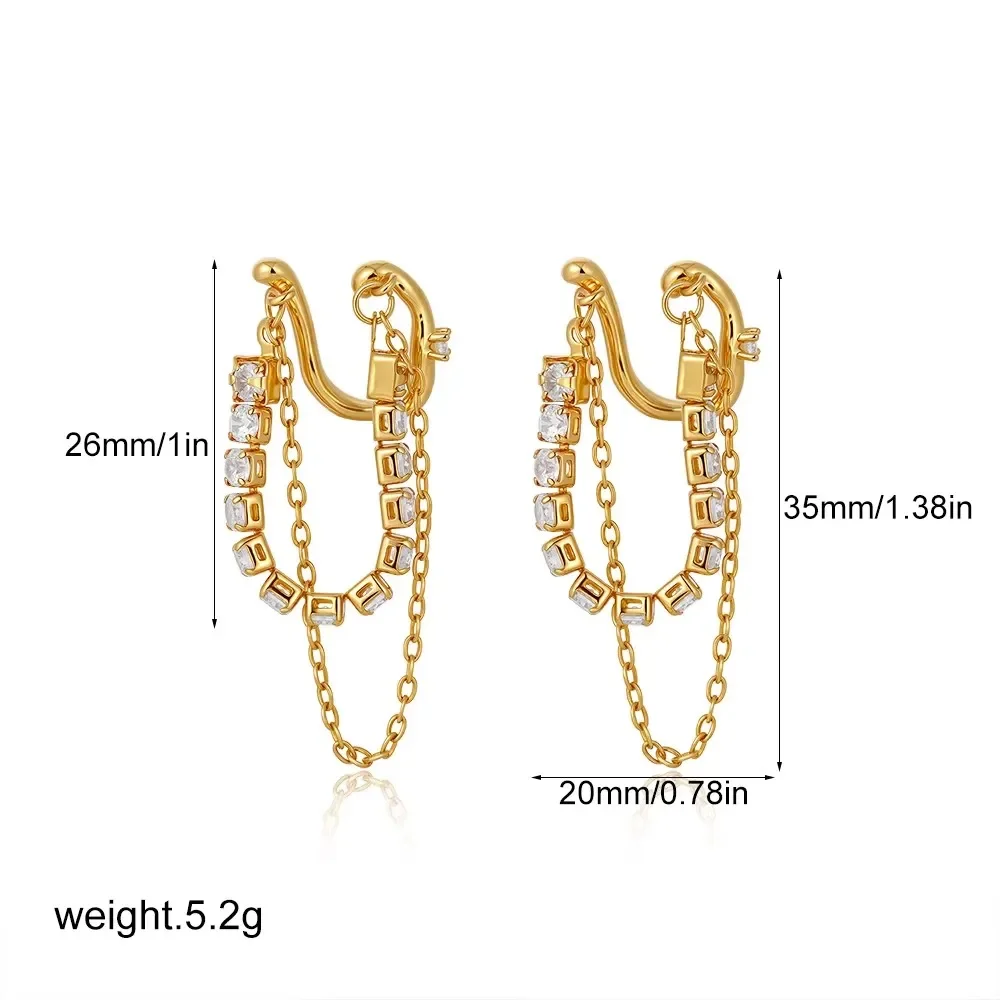 Stainless Steel Geometric Clip Earrings 9 Stainless Steel Geometric Clip Earrings - Image 9