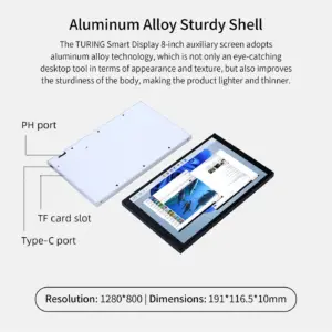 TURZX 8-Inch USB Secondary Display 13 Sfd4b00bbce734c75850d0dc71ccb5791K