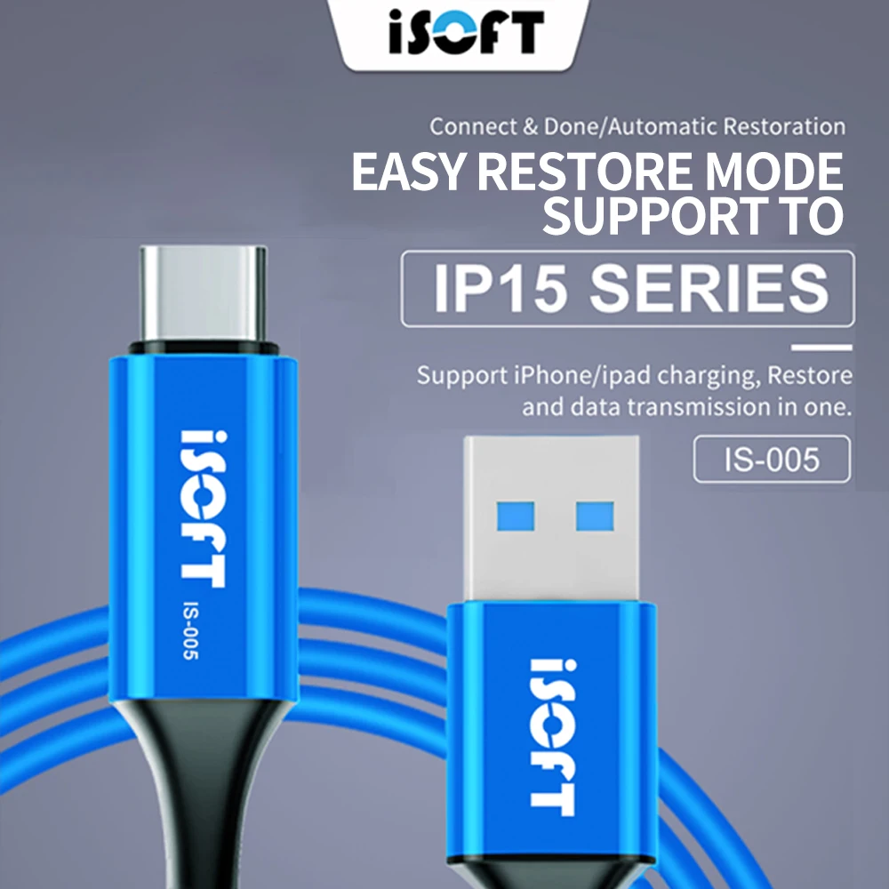 Blue ISOFT Data Cable for iPhone and iPad 2 Blue ISOFT Data Cable for iPhone and iPad - Image 2