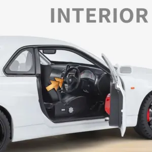 1:18 Scale Nissan Skyline GTR R34 Diecast Model 15 Sfd8f4692d4b24f3088a1fb99e007b99dV