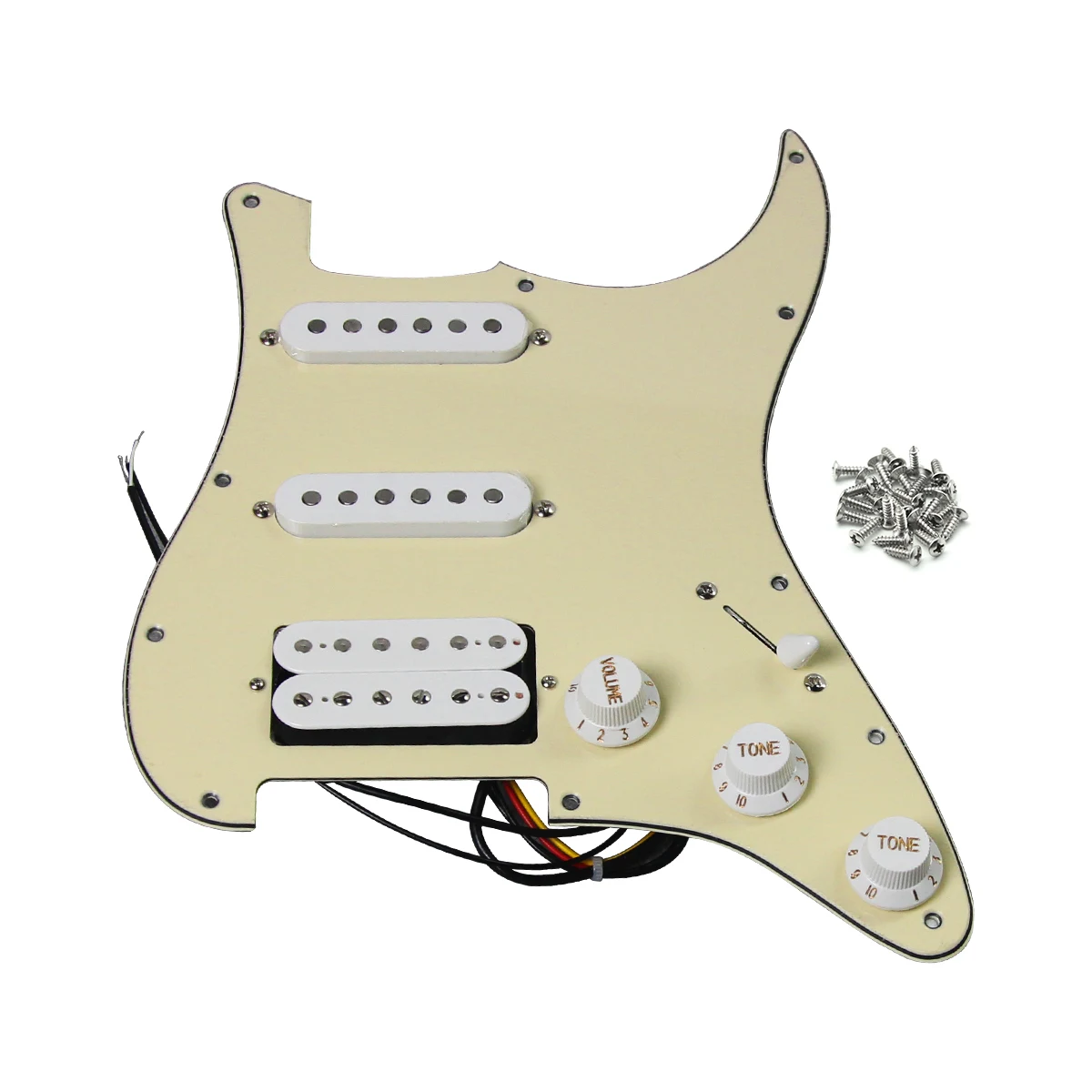 Prewired SSH Guitar Pickguard with Alnico 5 8 Prewired SSH Guitar Pickguard with Alnico 5 - Image 8