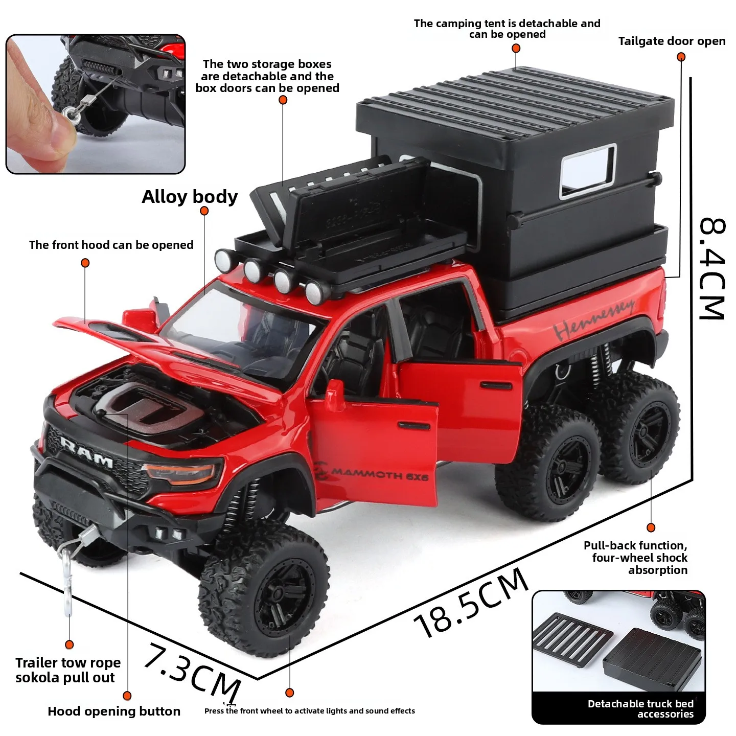 Red RAM 1500 TRX 6x6 Warlord Model 2 Red RAM 1500 TRX 6x6 Warlord Model - Image 2