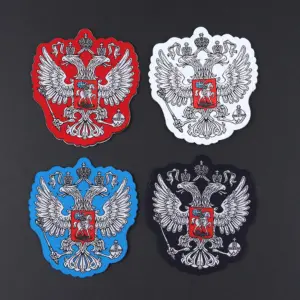 Russian Flag Emblem Sew-On Patch 7.8x7 cm